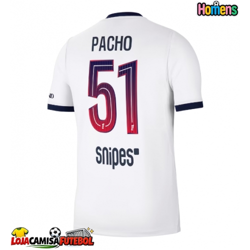 Camisa de Futebol Paris Saint-Germain Willian Pacho #51 Equipamento Secundário 2026-27 Manga Curta